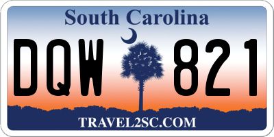 SC license plate DQW821