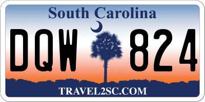 SC license plate DQW824