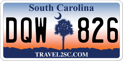SC license plate DQW826