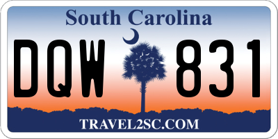 SC license plate DQW831