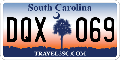 SC license plate DQX069