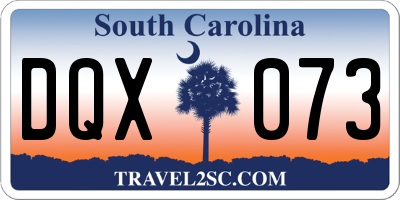 SC license plate DQX073