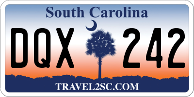 SC license plate DQX242
