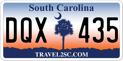 SC license plate DQX435