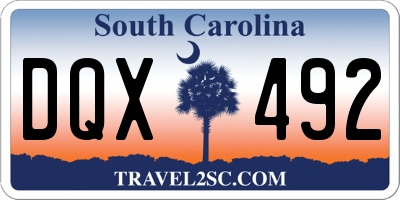 SC license plate DQX492