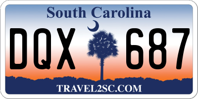 SC license plate DQX687