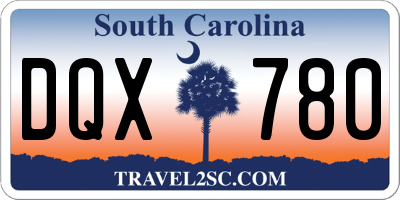 SC license plate DQX780