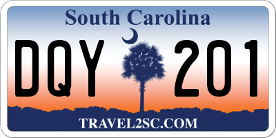 SC license plate DQY201
