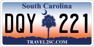 SC license plate DQY221