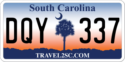 SC license plate DQY337