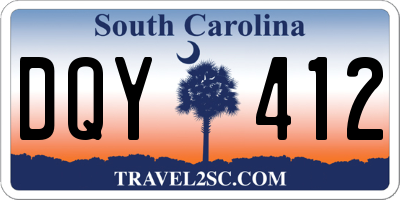 SC license plate DQY412