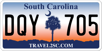SC license plate DQY705
