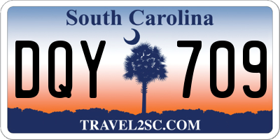 SC license plate DQY709