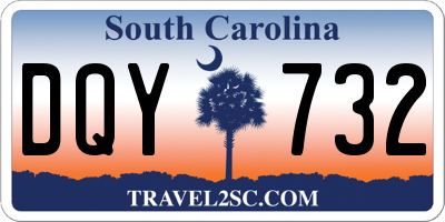 SC license plate DQY732