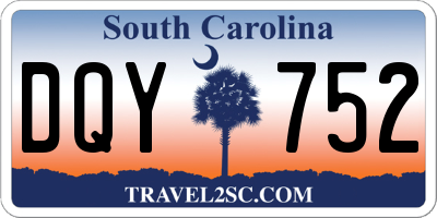 SC license plate DQY752
