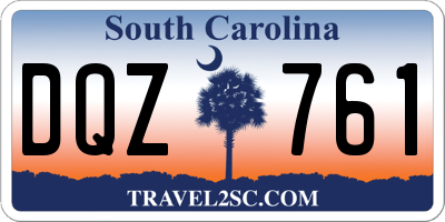 SC license plate DQZ761