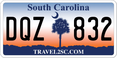 SC license plate DQZ832