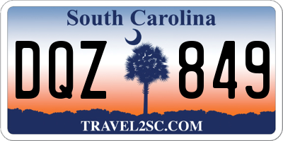 SC license plate DQZ849