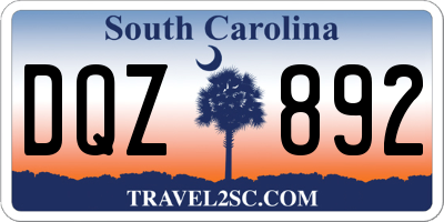 SC license plate DQZ892