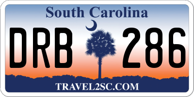 SC license plate DRB286