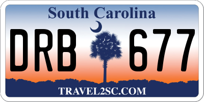 SC license plate DRB677