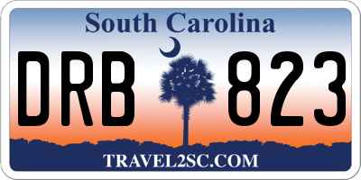 SC license plate DRB823