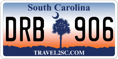 SC license plate DRB906