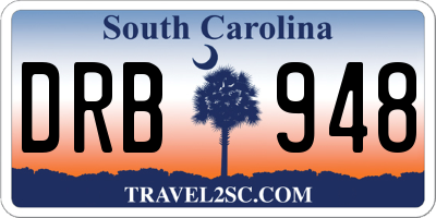 SC license plate DRB948