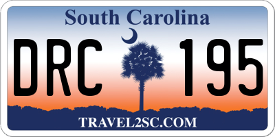 SC license plate DRC195