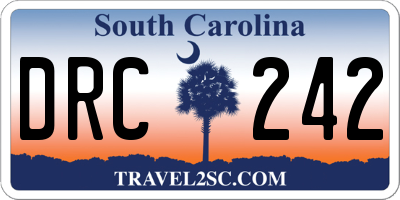 SC license plate DRC242