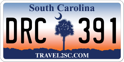 SC license plate DRC391