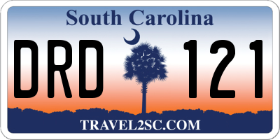 SC license plate DRD121