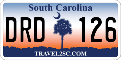 SC license plate DRD126