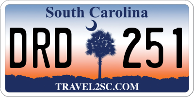 SC license plate DRD251