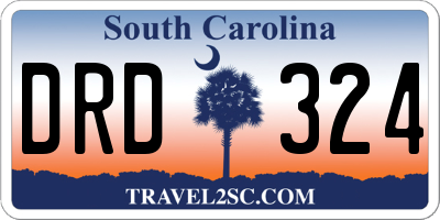 SC license plate DRD324