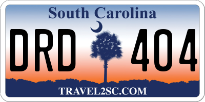 SC license plate DRD404