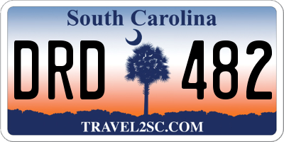 SC license plate DRD482