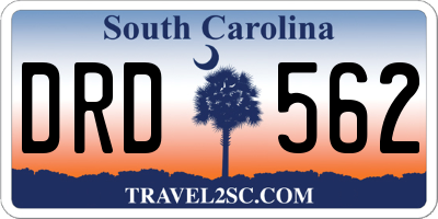 SC license plate DRD562