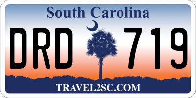 SC license plate DRD719