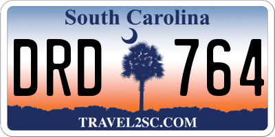 SC license plate DRD764