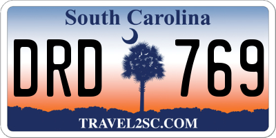 SC license plate DRD769