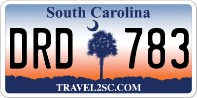 SC license plate DRD783