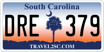 SC license plate DRE379