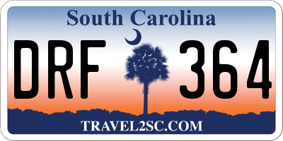 SC license plate DRF364