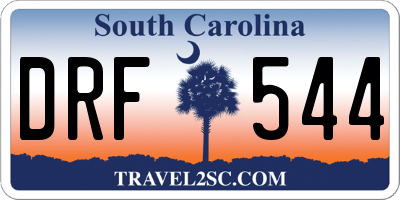 SC license plate DRF544
