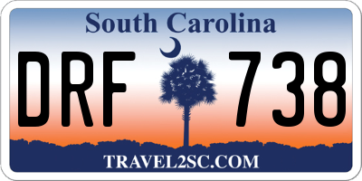 SC license plate DRF738