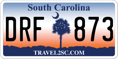 SC license plate DRF873