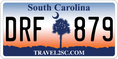 SC license plate DRF879