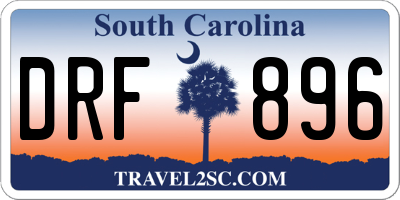 SC license plate DRF896