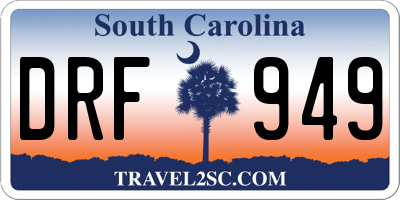 SC license plate DRF949